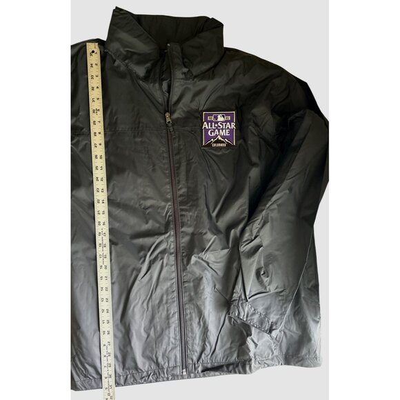 Columbia XXL 2021 All-Star Game Colorado Black Windbreaker Jacket Hidden Hood - Picture 8 of 8